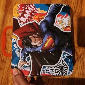Superman/Batman comic lunch tin in great condition